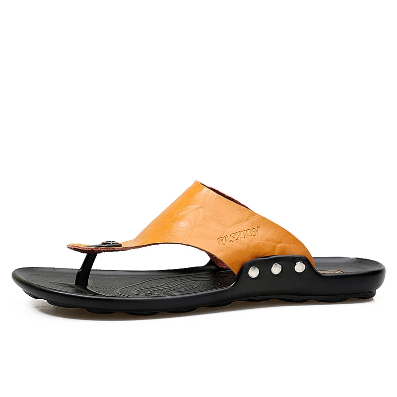 Шлепанцы FIXSYS мужские на плоской подошве мягкие Нескользящие пляжные шлепанцы