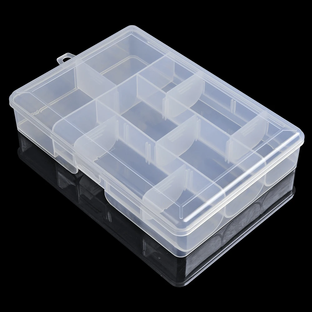 Регулируемый пластиковый чехол с 10 отделениями для рыболовных приманок крючков