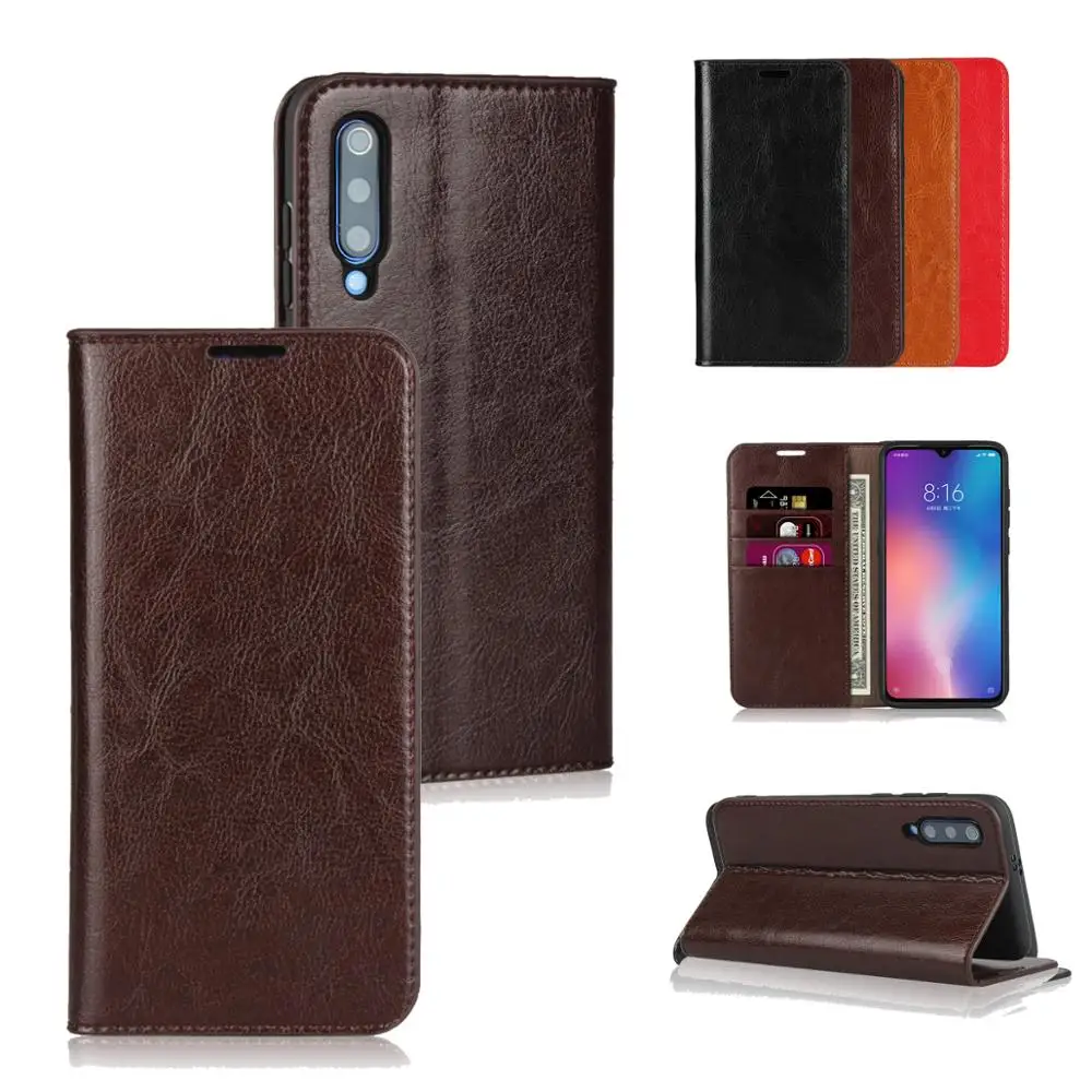 Роскошные ультратонкие чехлы-книжки из натуральной кожи для телефонов Samsung Galaxy M10