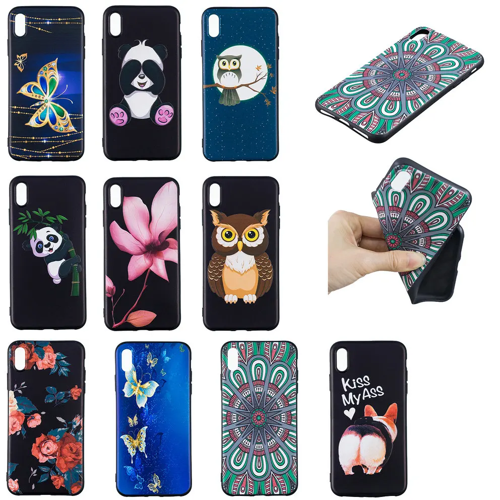 Для Apple iPhone XS X Max 8 7 6S 6 Plus 5S Se чехол с милым цветочным узором и животным принтом
