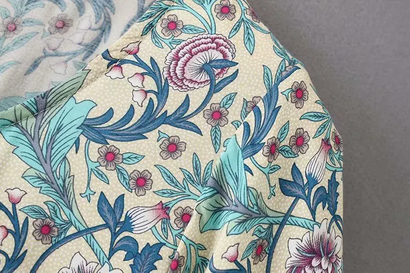 Женская мода цветочный в богемном стиле vestidos печати плиссированное платье