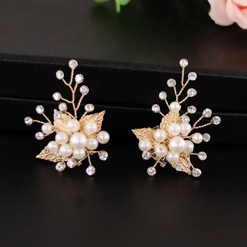 

Shoe Clip Gold Leaf Alloy Wedding Shoes High Heel Decoration Women Charms Luxury Fashion Shoes Ornament DIY Shoe AccessoriesNew