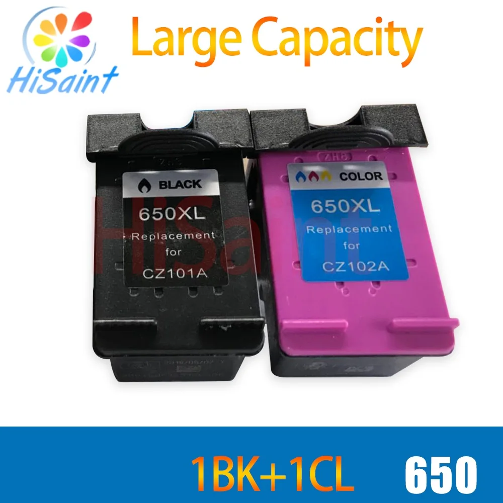 Hisaint 650 650XL чернильный картридж для HP совместимый CZ101A CZ102A hp Deskjet 1015 1515 2515 2545 2645 3515