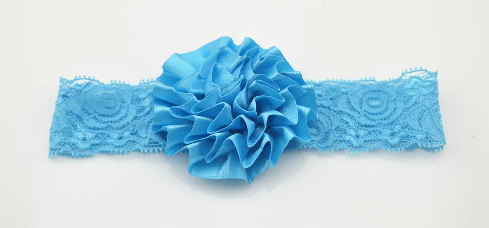 5 шт./лот модная красивая детская повязка для волос с цветами однотонная Милая