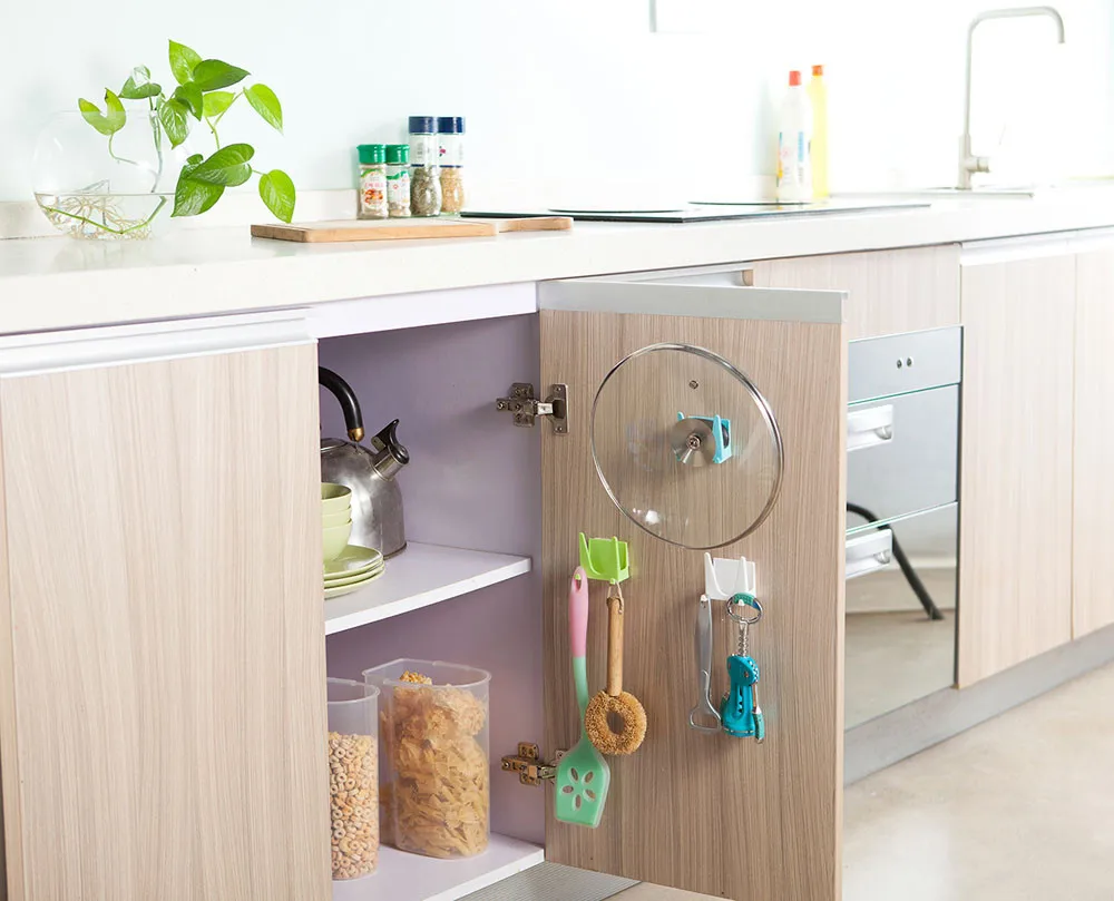 Storage Rack 2019TOP Plastic Kitchen Pot Pan Cover Shell Sucker Tool Bracket | Дом и сад