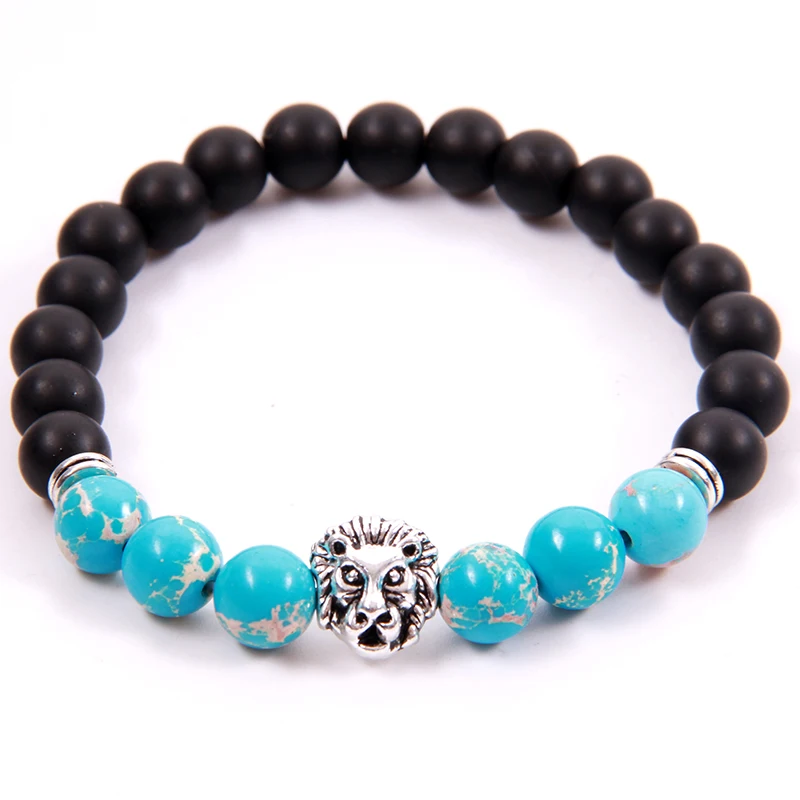 Женский и мужской браслет золотой серебристый матовый с головой льва совы Будды