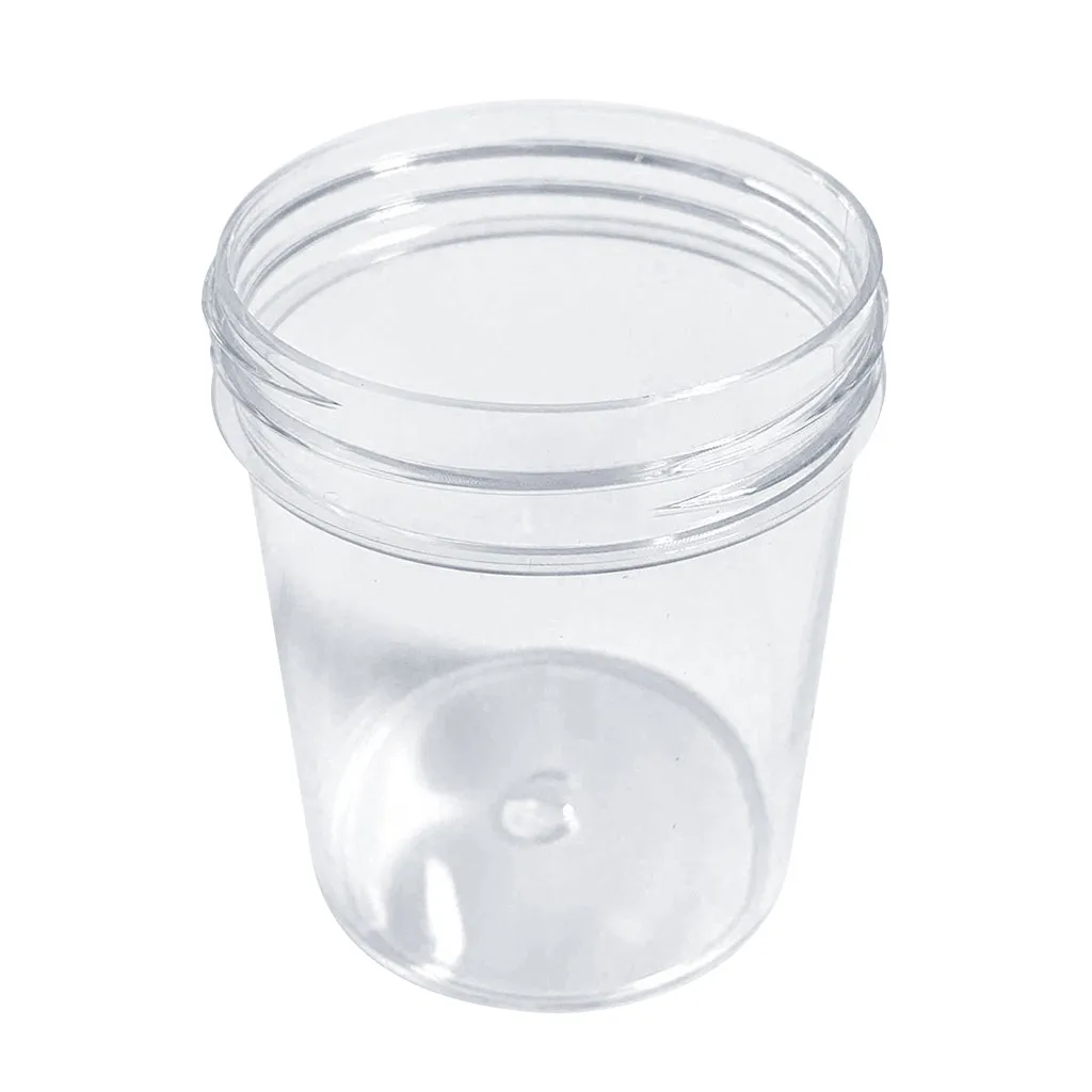 Container For Playdough Slime Clay Makeup Jar Cosmetic Pot Cream Bottle Nail Box 120 Ml Round White Cover Transparent #10 | Дом и сад