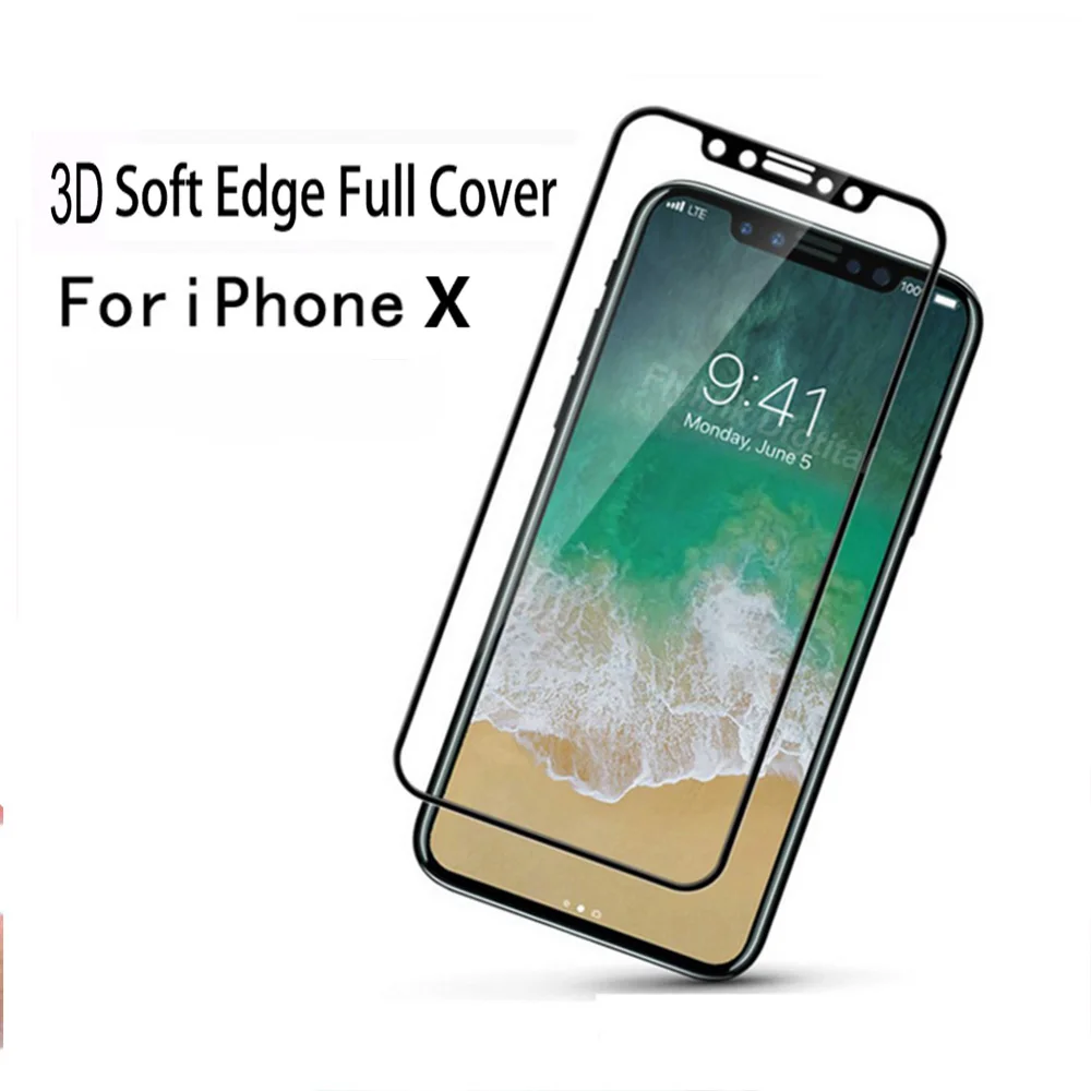 Защитное стекло закаленное 3D для iPhone X/7/6 S/8|Защитные стёкла и плёнки телефонов| |