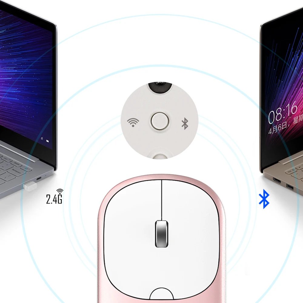 Ajazz I35T мышь 2 4G/Bluetooth 4 0 Двухрежимная беспроводная легкая офисная заряжаемая
