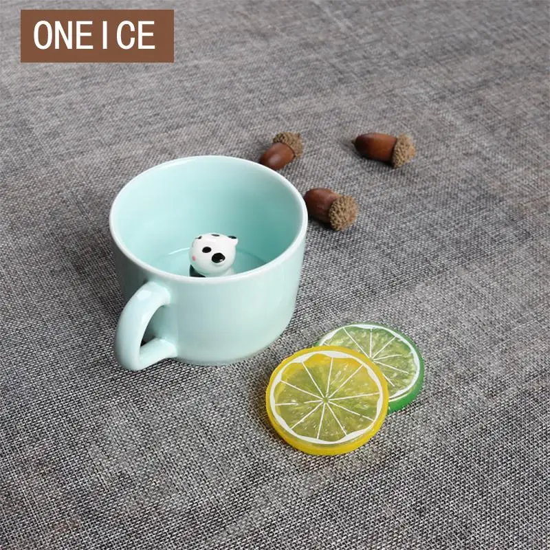 Креативная маленькая керамическая молочная кружка с животными милая мультяшная