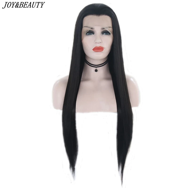 JOY & BEAUTY черный кружевной передний парик 28 дюймов длинный прямой без клея