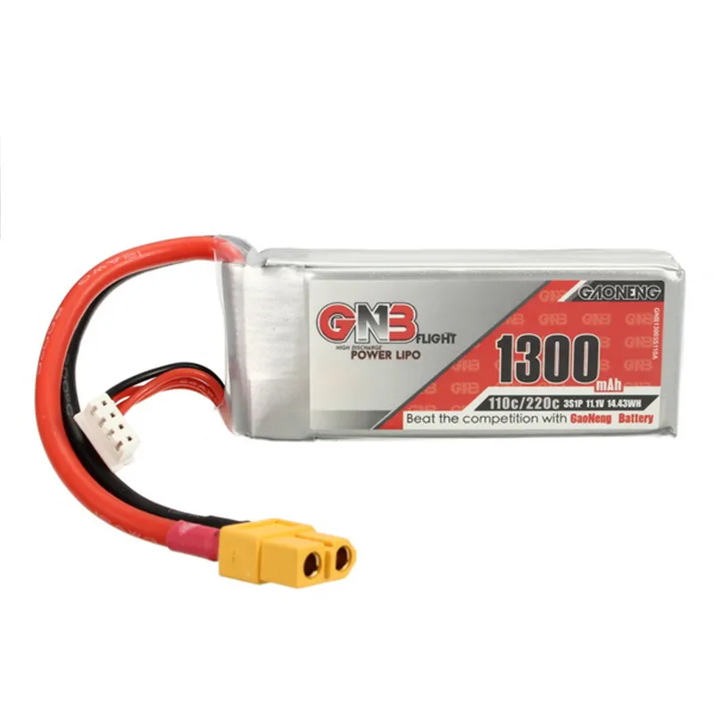 Новое поступление аккумуляторная батарея Gaoneng GNB 11 1 В 1300 мАч 3S 110/220c Lipo XT60 вилка для