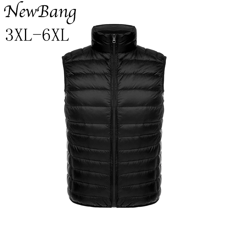 Бренд NewBang, большой размер, 6XL, ультра-светильник, жилет для женщин, плюс утиный пух, без рукавов, Женский светильник, вес, водонепроницаемый, портативное пальто