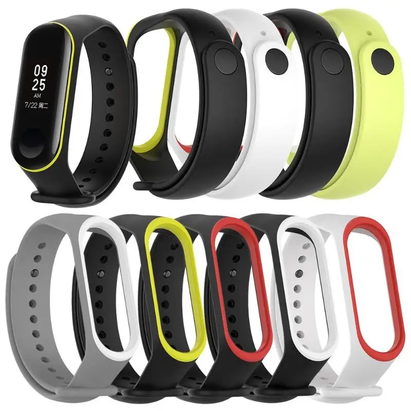 Оригинальные Красочные смарт-аксессуары для Xiaomi Mi Band 3 ремешок водонепроницаемый