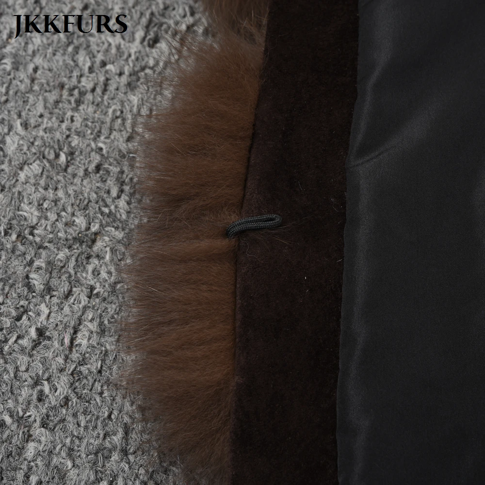 JKKFURS Новые поступления Для женщин реальные жилеты из лисьего меха теплые зимние мягкий жилет модный жилет толстый слой S1466