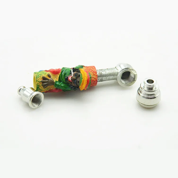 2 шт./лот смешанные цвета смола для пожилых людей с металлической трубкой курения