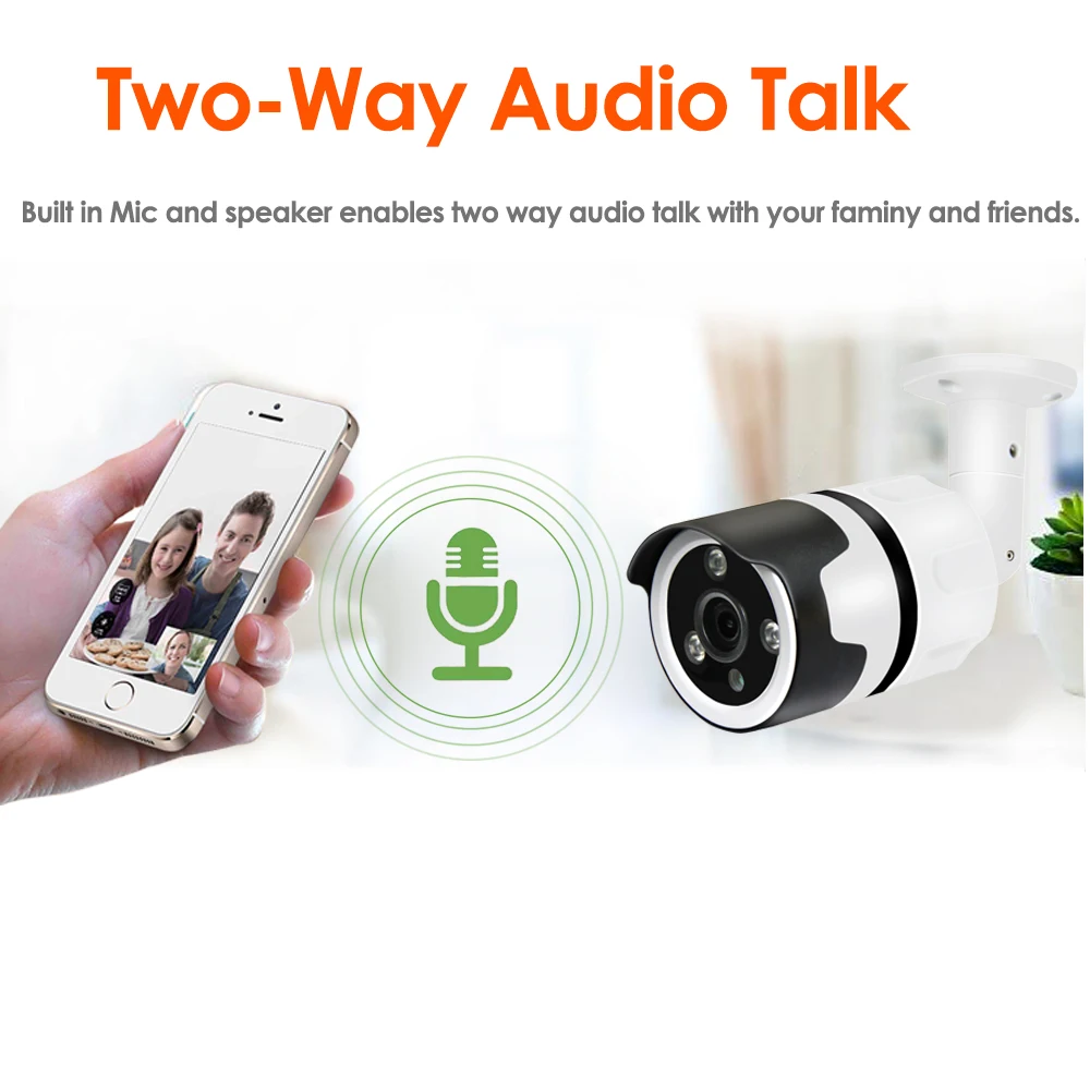6CH two way audio talK HD Wireless NVR Kit P2P 1080P Indoor Outdoor IR Night Vision Security 2.0MP IP Camera WIFI CCTV System |