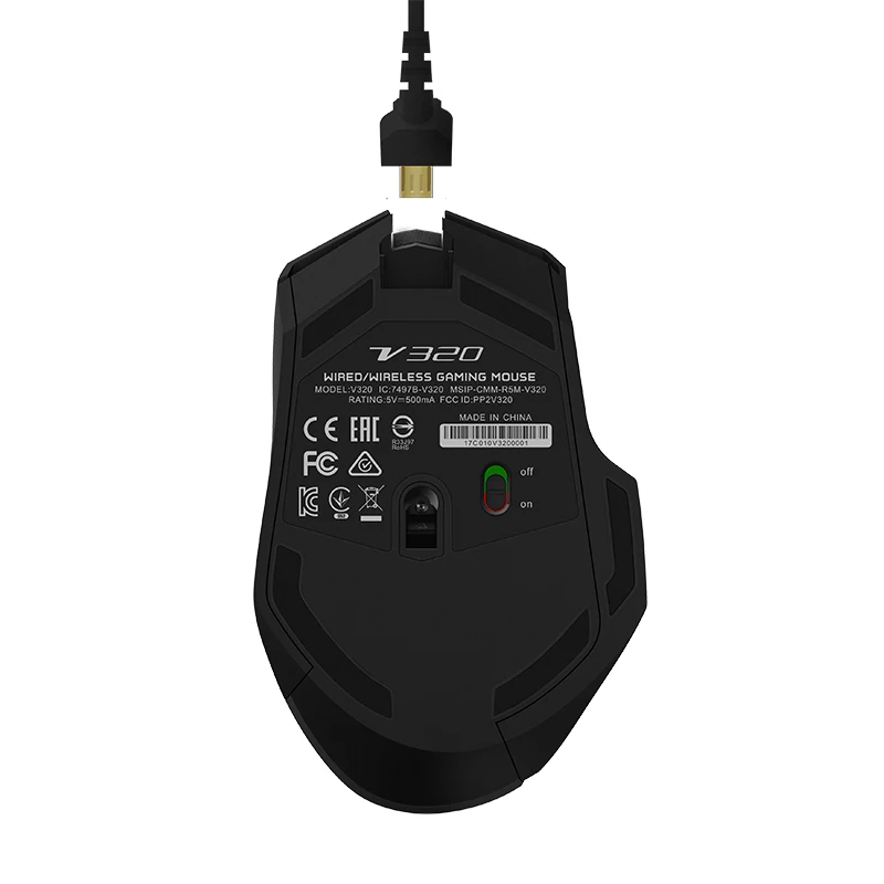RAPOO V320 Проводная/Беспроводная игровая мышь USB Настольный ПК для e sport геймерский