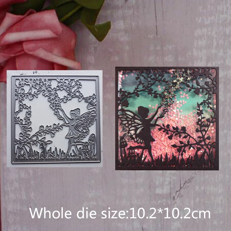 10.2*10.2cm Square fairy jungle new Metal Steel Cutting Dies for DIY Embossing Scrapbook Paper Craft Cards stencil stamps Dies|Вырубные