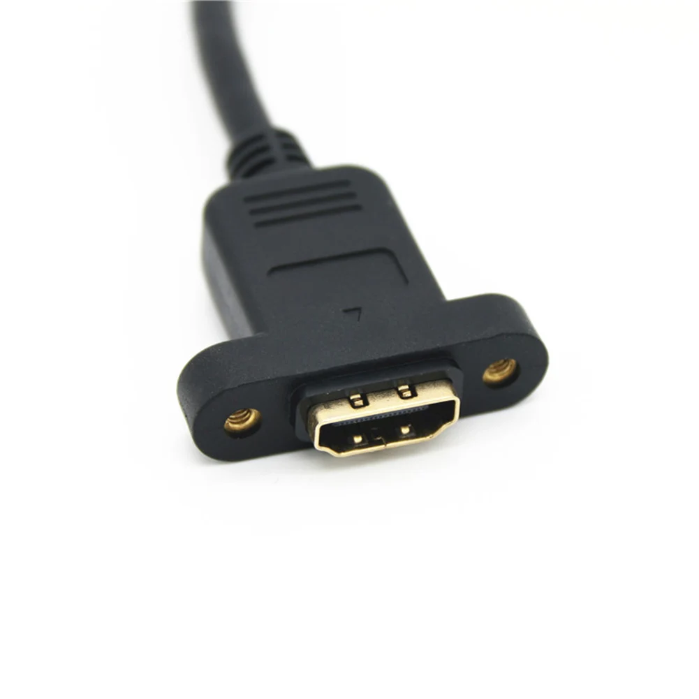 1 шт. совместимому с HDMI кабель Мужской Женский хост чехол винт крепления панели