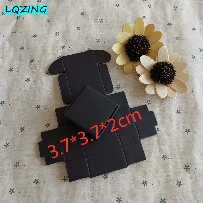 3 7*3 7*2 см переработанные картонные подарочные коробки/черные упаковочные