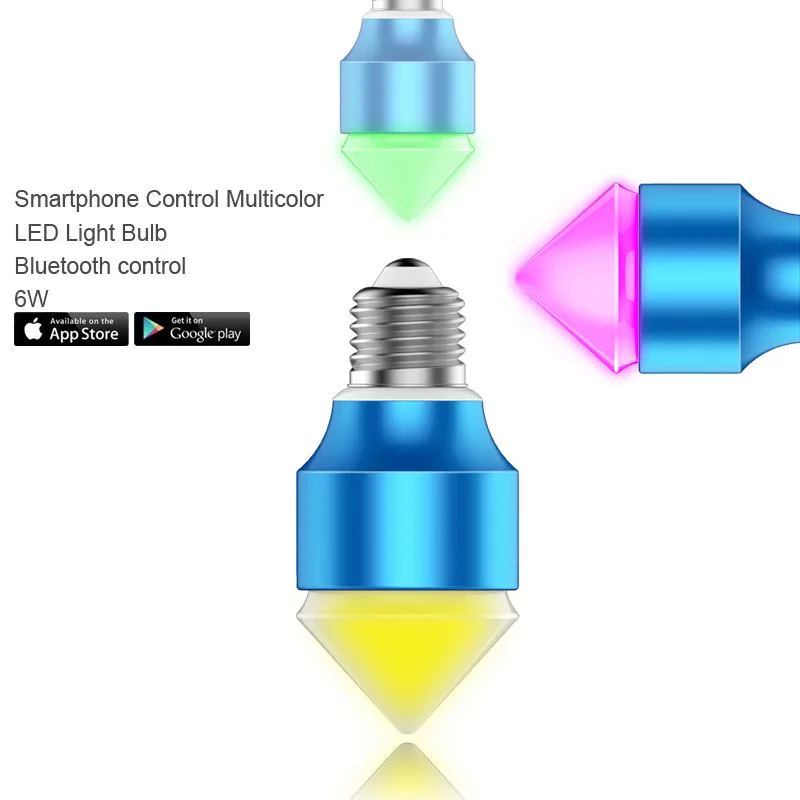 AC100V AC240V Magic Blue 6 Вт E27/GU10 RGBW Светодиодная лампа Bluetooth 4 0 smart затемнения освещения
