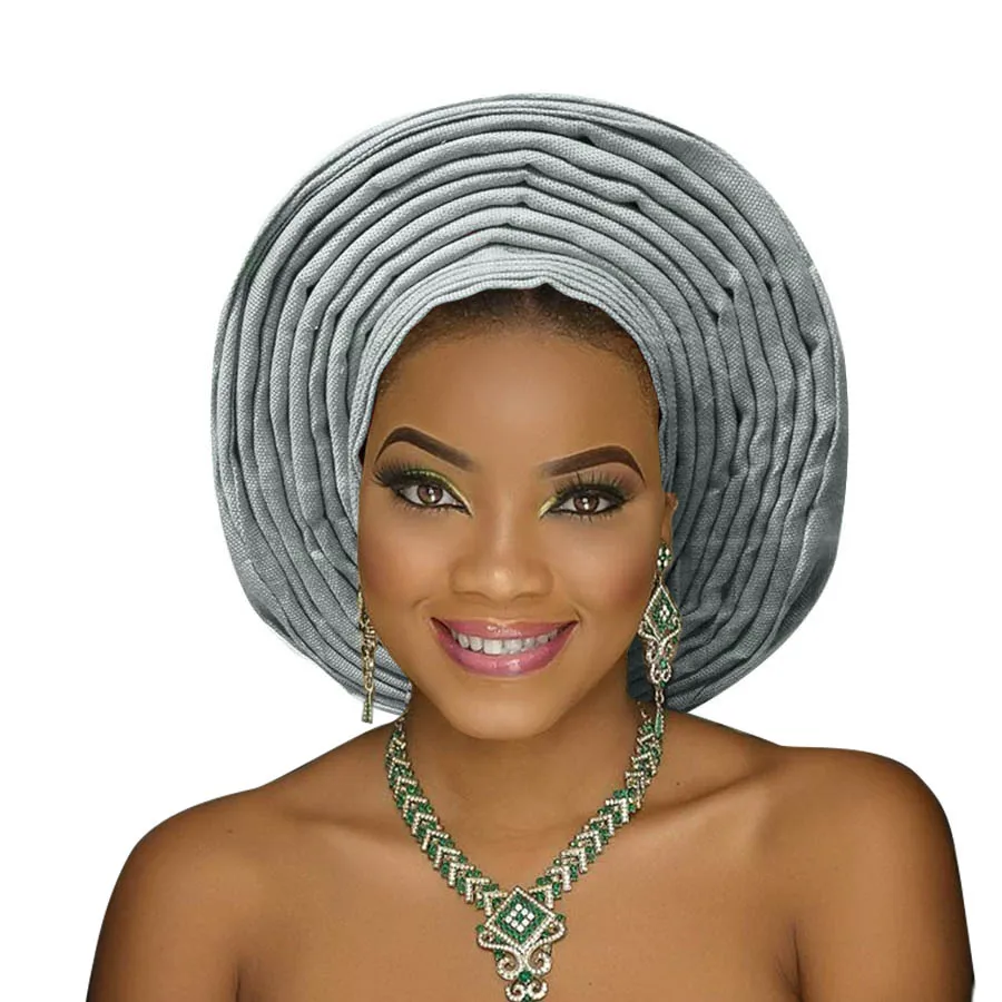 Высокое качество aso oke головной убор Авто геле Африканский тюрбан головная