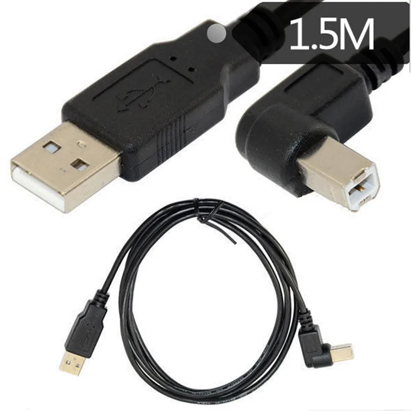 1 5 м футов Тип A папа B 90 градусов вверх и вниз влево вправо Угловой USB 2 0 Принтер