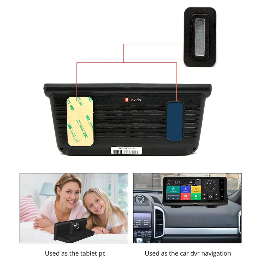 Bluavido 8 &quot4G Android gps навигация ADAS Full HD 1080P Автомобильный видеорегистратор камера WiFi