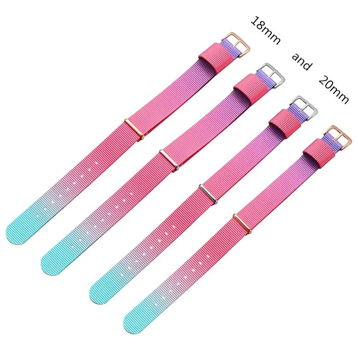 Роскошные Брендовые женские нейлоновый ремешок для мужчин ремешком NATO 18 мм 20