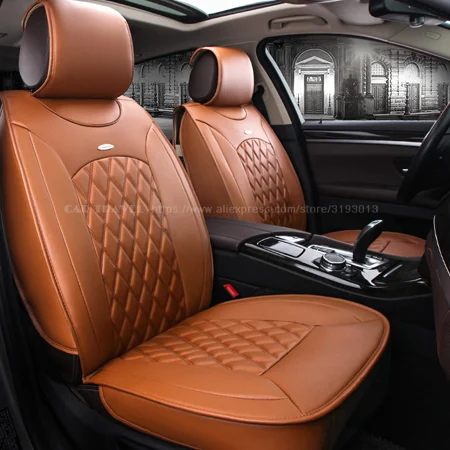 Brown standard Спереди и сзади) специальный кожаный сидений автомобиля для Chevrolet Cruze Captiva Trax LOVA паруса авто аксессуары Тюнинг автомобилей - Название цвета: Brown standard