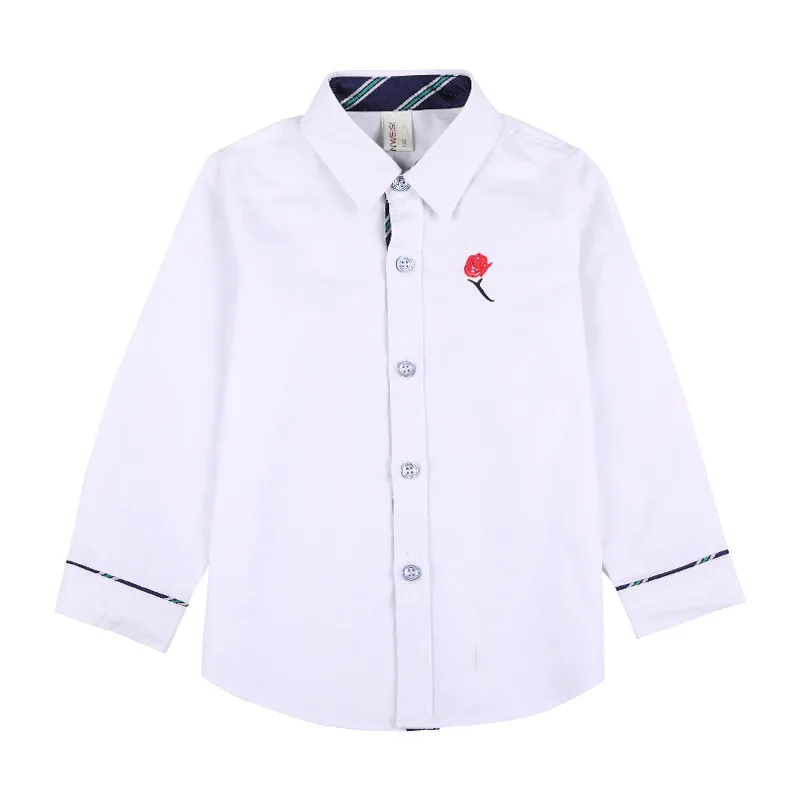 WHITE SHIRT ONLY Торжественный смокинг для мальчиков с цветочным рисунком Школьный костюм свадебные детские куртки+ штаны, комплект одежды из 2 предметов, Детский костюм на выпускной костюм жениха - Цвет: WHITE SHIRT ONLY