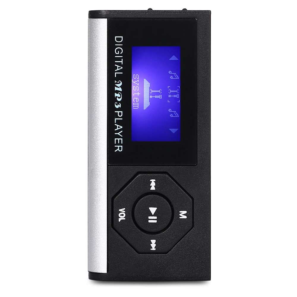 Модные ЖК дисплей Экран Металл Мини Clip наушников usb кабель с 432SD карты MP3 музыка