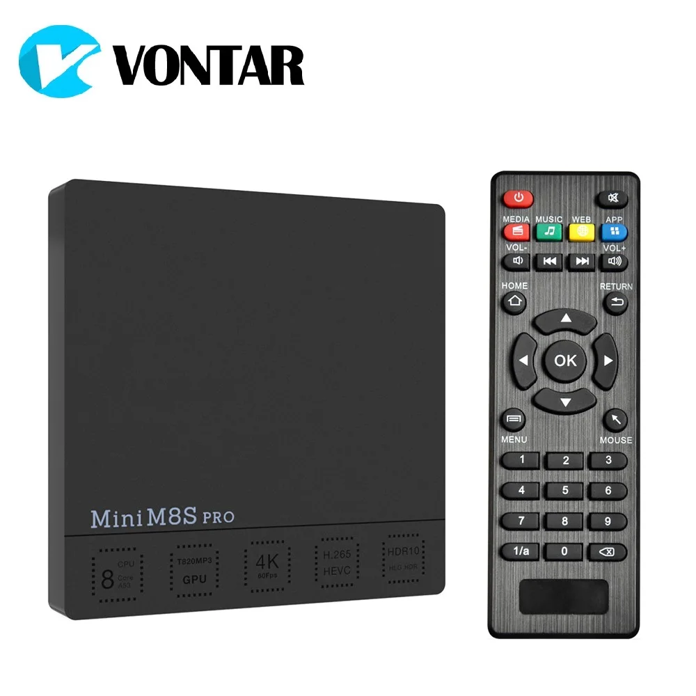 VONTAR мини M8S PRO C DDR3 2 ГБ 16 Smart Android 7 1 ТВ Box Amlogic S912 Octa Core 4/5 г Wi Fi H.265 Декодер каналов