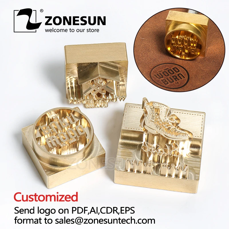 ZONESUN DIY 20 мм толщина заказной бренд штамповки логотипа дизайн тиснение штамп горячий Staming кожа штамп плесень для обуви
