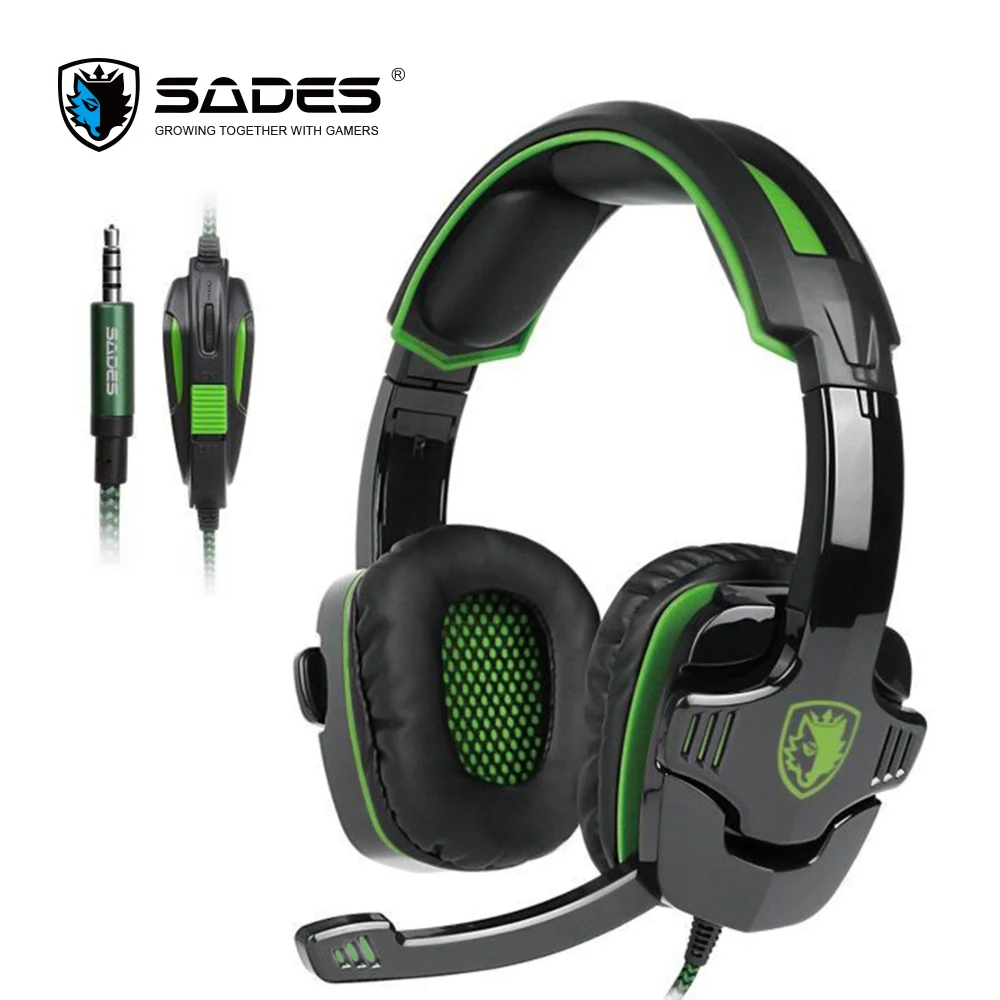SADES SA930 игровая гарнитура 3 5 мм наушники микрофон Шум отмена для Mac/Xbox One/сотовый