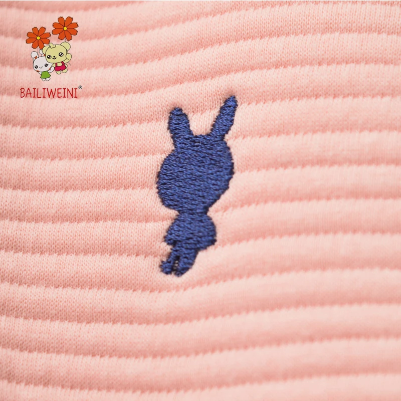 2021 autumn and winter models fashion coat BAILIWEINI rabbit embroidery long-sleeved hooded jacket fur ball boys | Детская одежда и