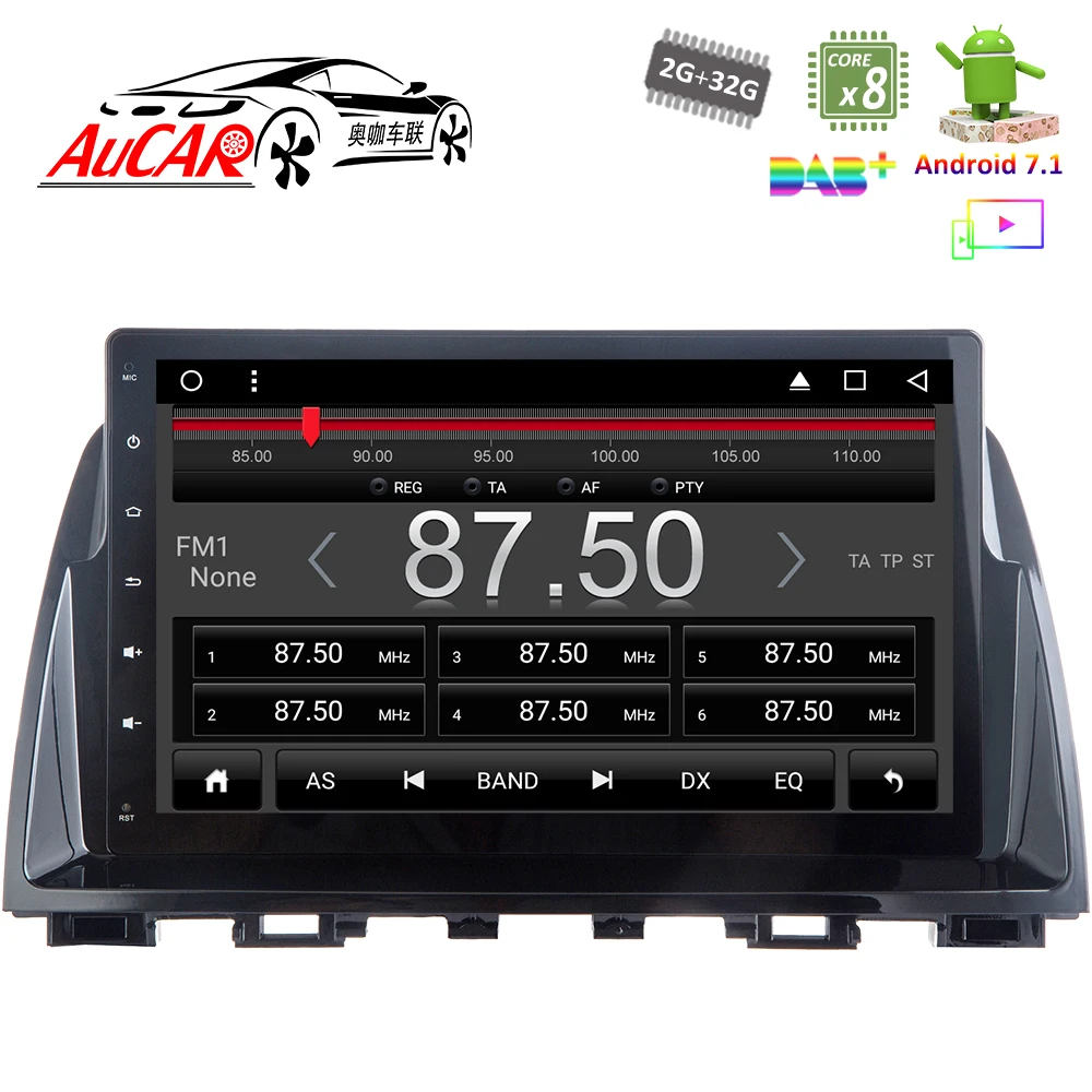 Android 7 1 10 &quotавтомобильный DVD плеер автомобильное радио для Mazda 6 Atenza 2014-2016 HD 1024*600 с