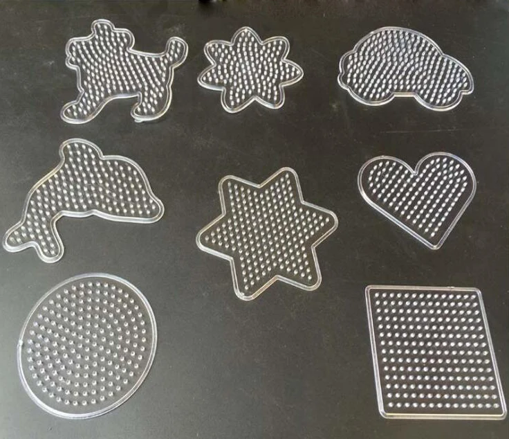 8 шт./лот 5 мм шаблон Hama Beads пластиковый трафарет головоломки PUPUKOU Beads Diy Прозрачный шаблон-пазл PUPUKOU
