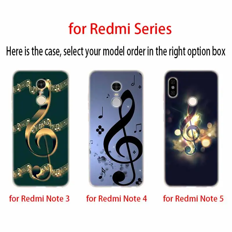 Силиконовый прозрачный чехол со старой музыкальной нотой для Xiaomi Redmi 9A 8A 7A 6A 9AT note 9