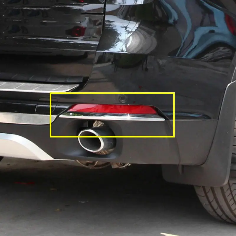 

1 Pair=2 Pcs Polish Rear Fog Light Lamp Cover Trim Sticker for BMW X5 F15 2014-2016 Car Accessories