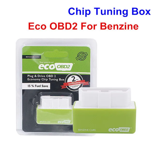 15% экономия топлива EcoOBD2 чип тюнинговая коробка ECO OBD2 бензиновый вилка для автомобилей и приводное устройство OBDII диагностический инструмент Розничная коробка - Цвет: EcoOBD2 Benzine