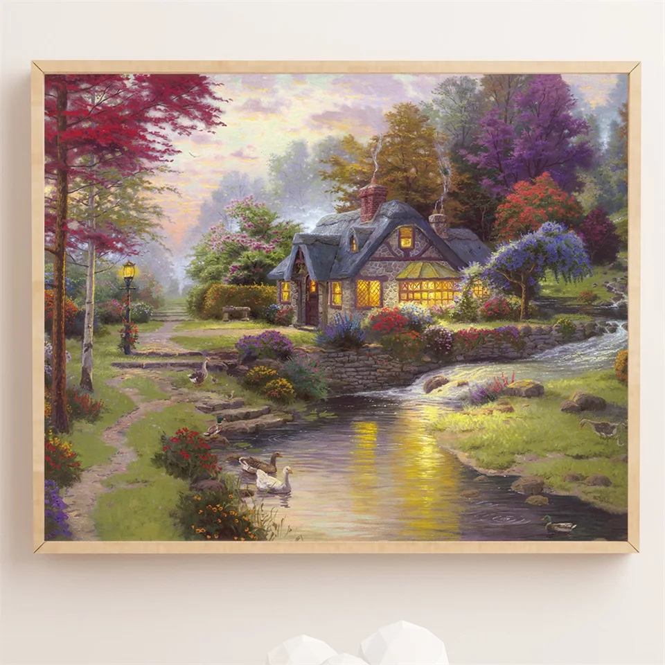 Пейзаж картина холст для wall art Nordic Стиль украшение дома гостиной принтом house