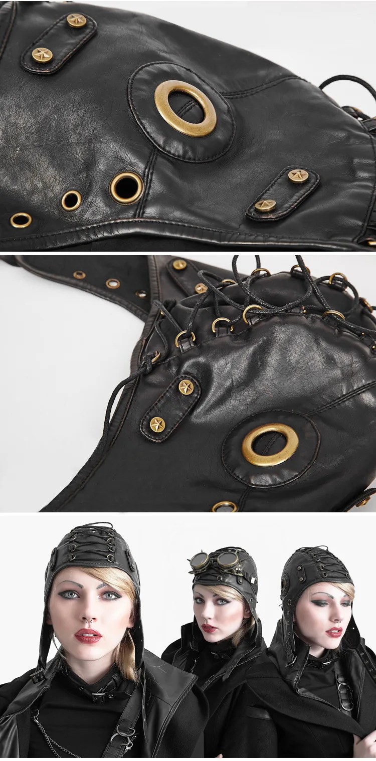 Gear Duke стимпанк шляпа стимпанк Винтаж из искусственной кожи летающие кепки millinery очки