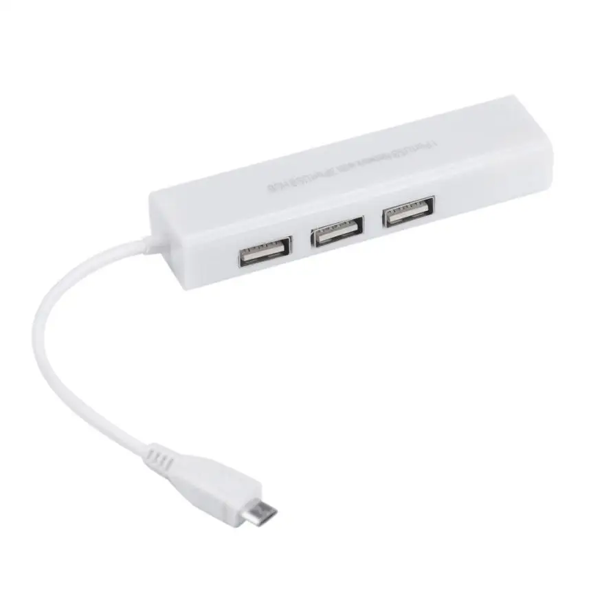 Адаптер Malloom 2019 Micro USB к сети LAN Ethernet RJ45 с 3 портами 100 Мбит/с концентратор 2 0 адаптер