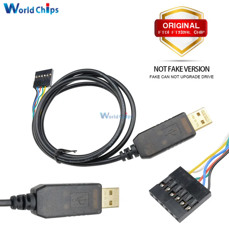 Оригинальный кабель FT232 для скачивания 1 м 6 контактный FTDI FT232RL USB в TTL RS232