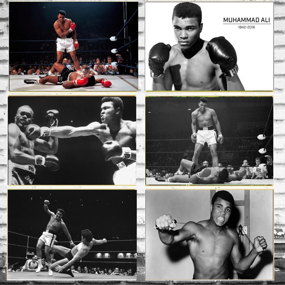 LAITANG Muhammad Ali Холст Картина винтажная Настенная картина плакат из крафт бумаги с