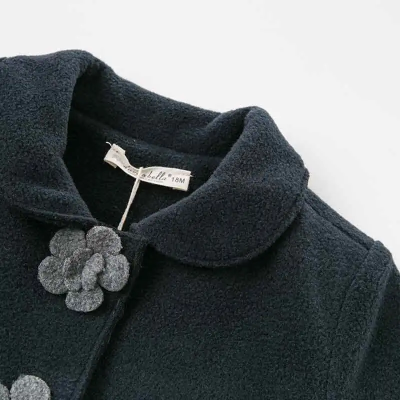 DB8893 dave bella autumn winter baby girl lovely jacket children fashion outerwear kids navy wine coat | Детская одежда и обувь