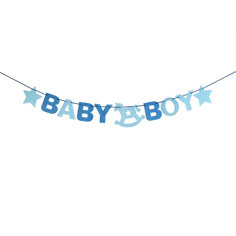 baby boy Одноразовая посуда для мальчиков или девочек, кружки, тарелки, салфетки, скатерть, гирлянда для вечеринки в честь рождения - Цвет: baby boy