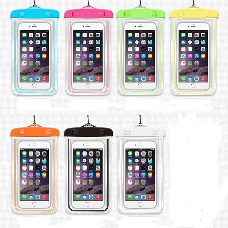 6.0&quot PVC Luminous smartphone bags for xiaomi redmi5 plus case Waterproof iphone5s huaweiP20 P20lite fo S8 S8plus S9 | Мобильные